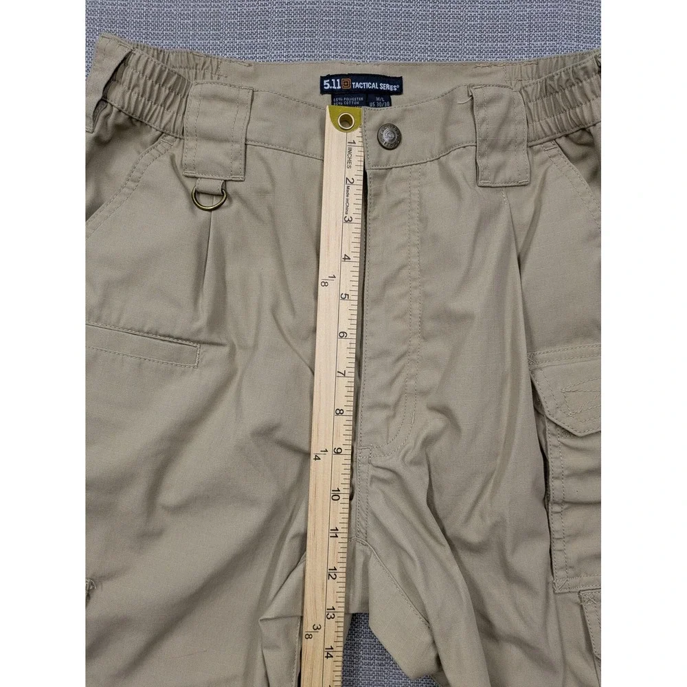 5.11 Tactical Cargo Pants Mens 30x30 Beige Ripstop Workwear Outdoor Utility